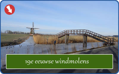 Historische windmolens in Noord Groningen