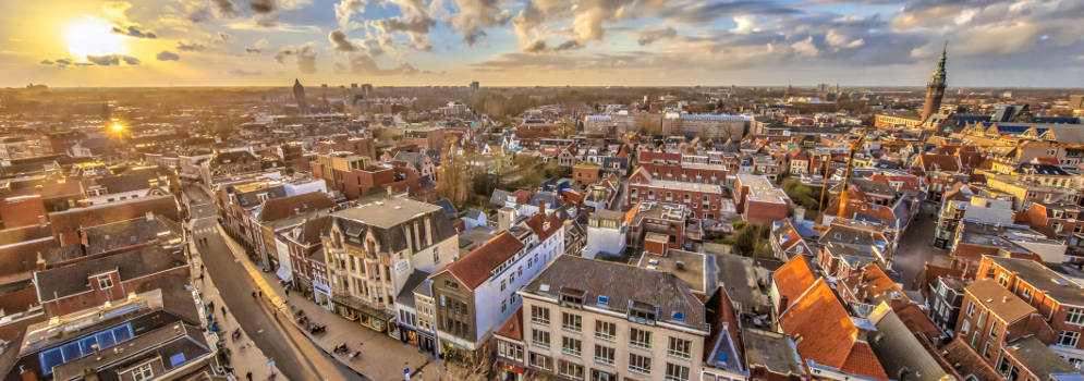 De stad Groningen van boven