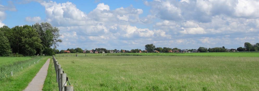 Akkerland en boerderij bij Den Ham in het Middag-Humsterland, Groningen