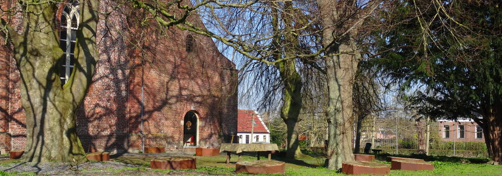 De middeleeuwse Walfriduskerk in Bedum, Groningen
